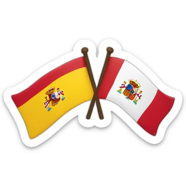 Spanish and Ecuadorian flag sticker