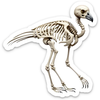 A bird skeleton sticker