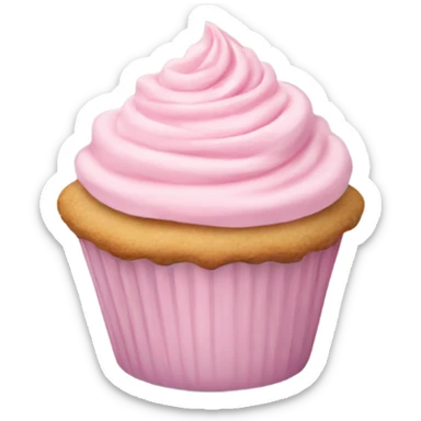 pastel pink cupcake sticker