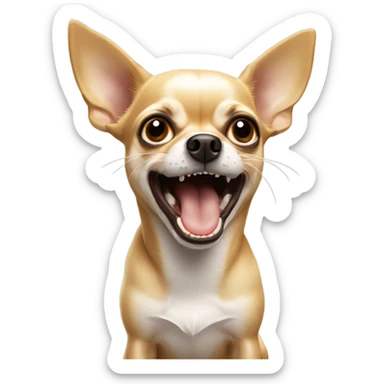 Chihuahua dog growling sticker