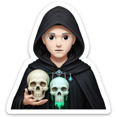 male dnd necromancer sticker