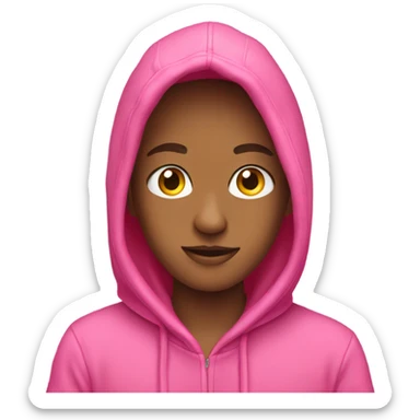 Pink hoodie sticker