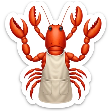 Crayfish cooking a bbq sticker