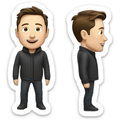 Elon musk saltando sticker