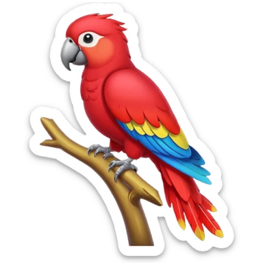 Ruby parrot sticker