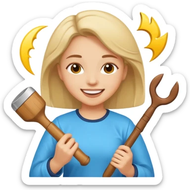 girl doing her guasha sticker