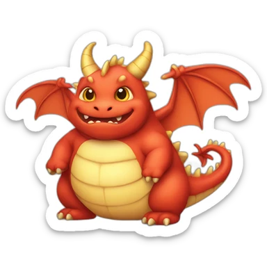 Chubby dragon svg sticker