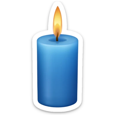 Decorative Wax Candle blue  sticker