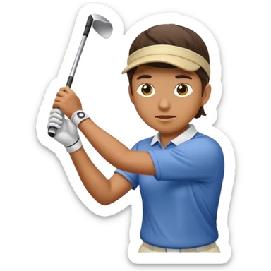 A golfer hitting a slice sticker