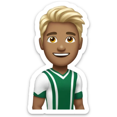 Picture of me as a male cheerleader sticker