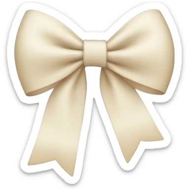 cream bow sticker