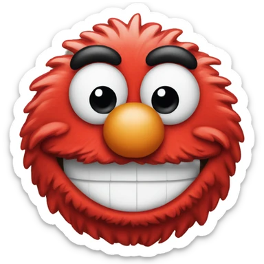 Cute Elmo head sticker