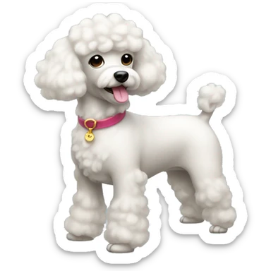 fancy French caniche sticker