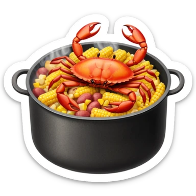 Cajun crab seafood boil sticker