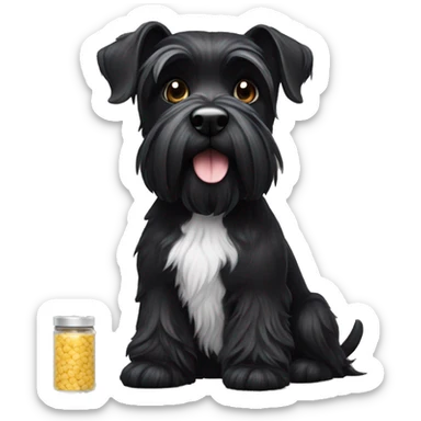 black terrier whit a schanuzer salt pepper sticker