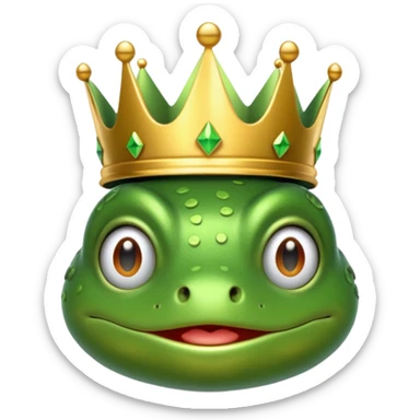 tạo cho tôi emoji tạo hình của công chúa trong hoàng tử ếch sticker