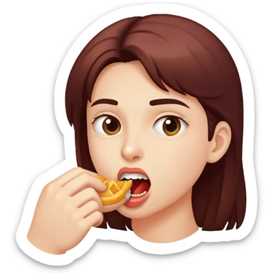 Humain qui croque dans quelque chose  sticker