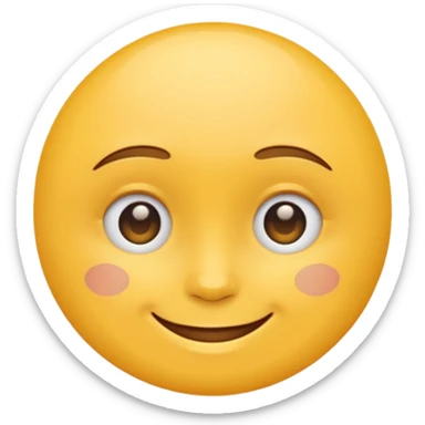 Face covering smiling yellow circle sticker