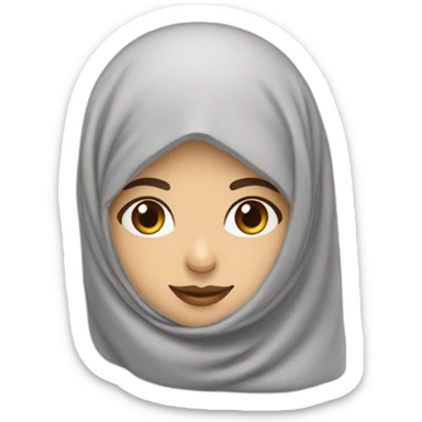 Mujer con hijab morena blanquita sticker
