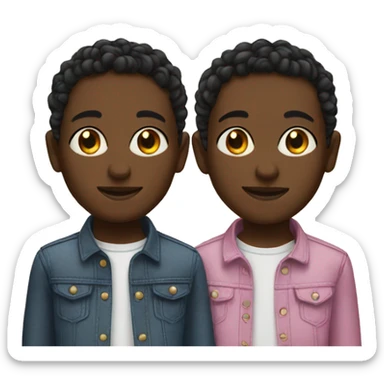 Black twins sticker