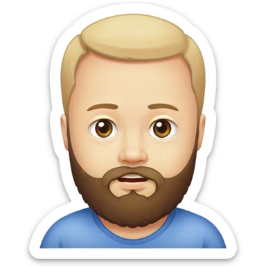 Bearded guy with Down syndrome  sticker