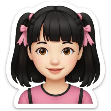 It's a trend setter that gives information about all kinds of skin and beauty, but it's a bit mild with black hair, bangs, and pigtails. It's kind of cute and smiling sticker