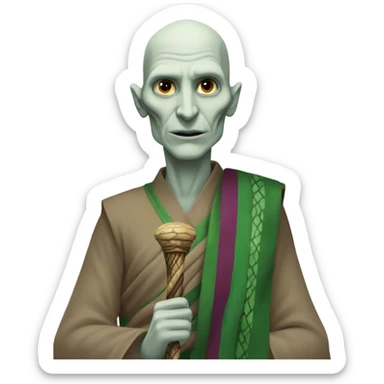 Voldemort wearing a saree sticker