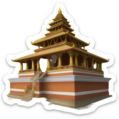 Sri Lankan Buddhist  temple  sticker
