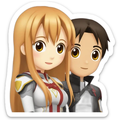 asuna et kirito sticker