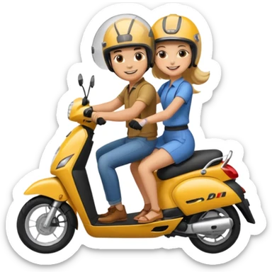 honda dio new byke couple going sticker