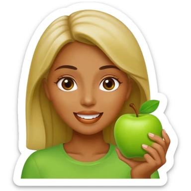 women eating healthy sticker