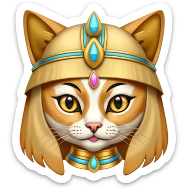Egyptian Cats: Cat wearing pharaoh headdress









 sticker