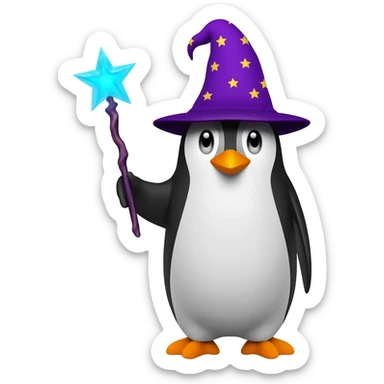 Penguin Wizard sticker