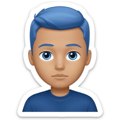 Bratz Boyz Cameron blue eyes, Blue eyes, dark blue shirt sticker