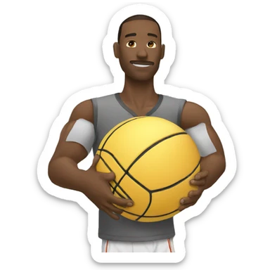 touching a ball with shoulder sticker