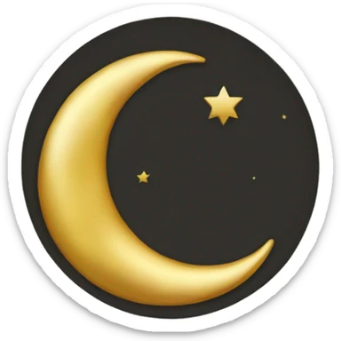 golden crescent sticker