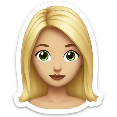 Chica hermosa y rubia ojos azules sticker