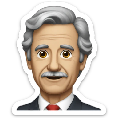 Alfonsin former argentinian president sticker