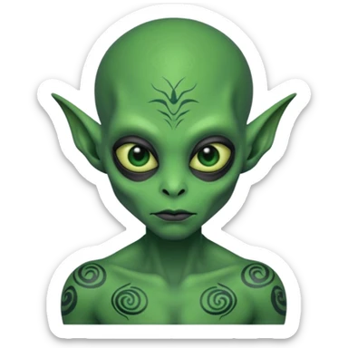 ALIEN WITH TATOOES sticker
