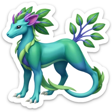 Suicune-Meganium-fusion (full body) sticker
