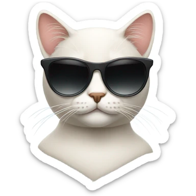 Cat with sunglasses sticker