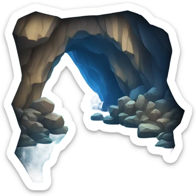 Blue cave sticker