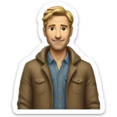 Un homme a poil sticker