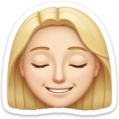 Smiling with eyes shut  sticker