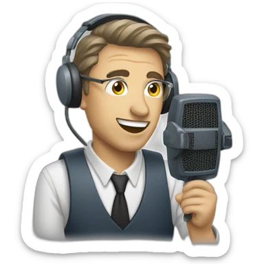 Radio locutor sticker