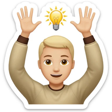 A person with the arms opened like the celebration of bellingham sticker