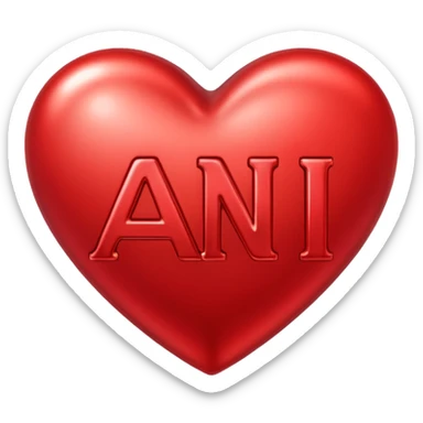 Herz mit den Buchstaben A und N sticker