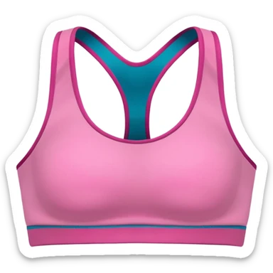 LADIES SPORTS  BRA PINK COLOR WITHOUT HUMAN sticker