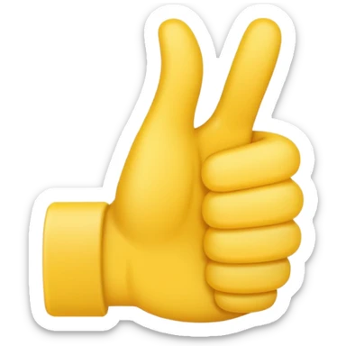 thumbs up emoji with two thumbs facinf outwards sticker
