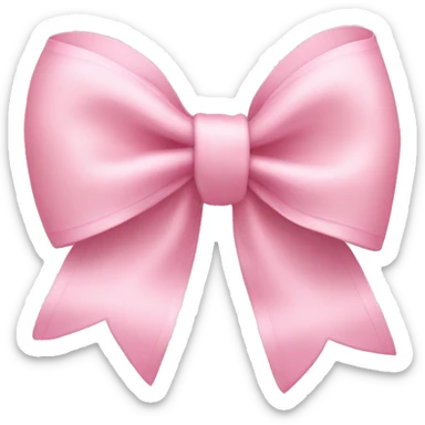 light pink bow on light pink bow sticker